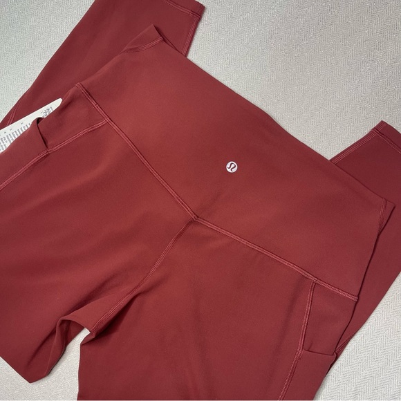 Lululemon Align High Rise Pants Leggings with Pockets Mulled Wine 12 Nwt - Picture 9 of 11